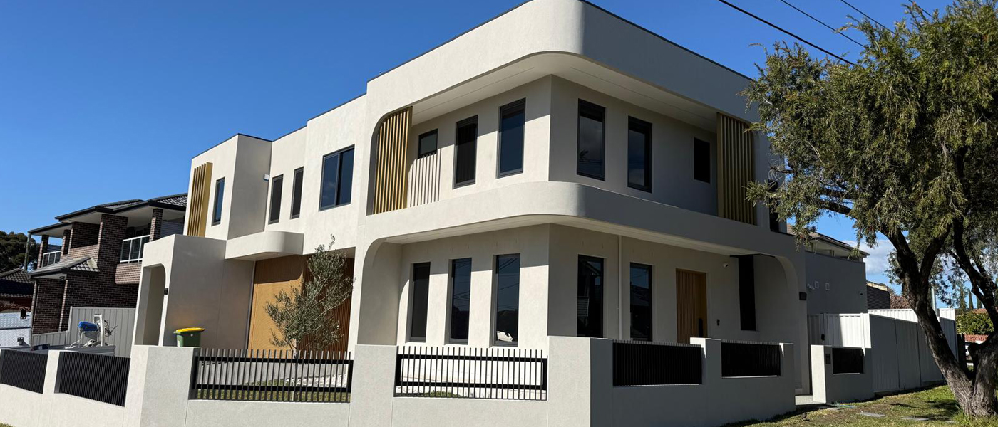 Modern double-storey residential new build